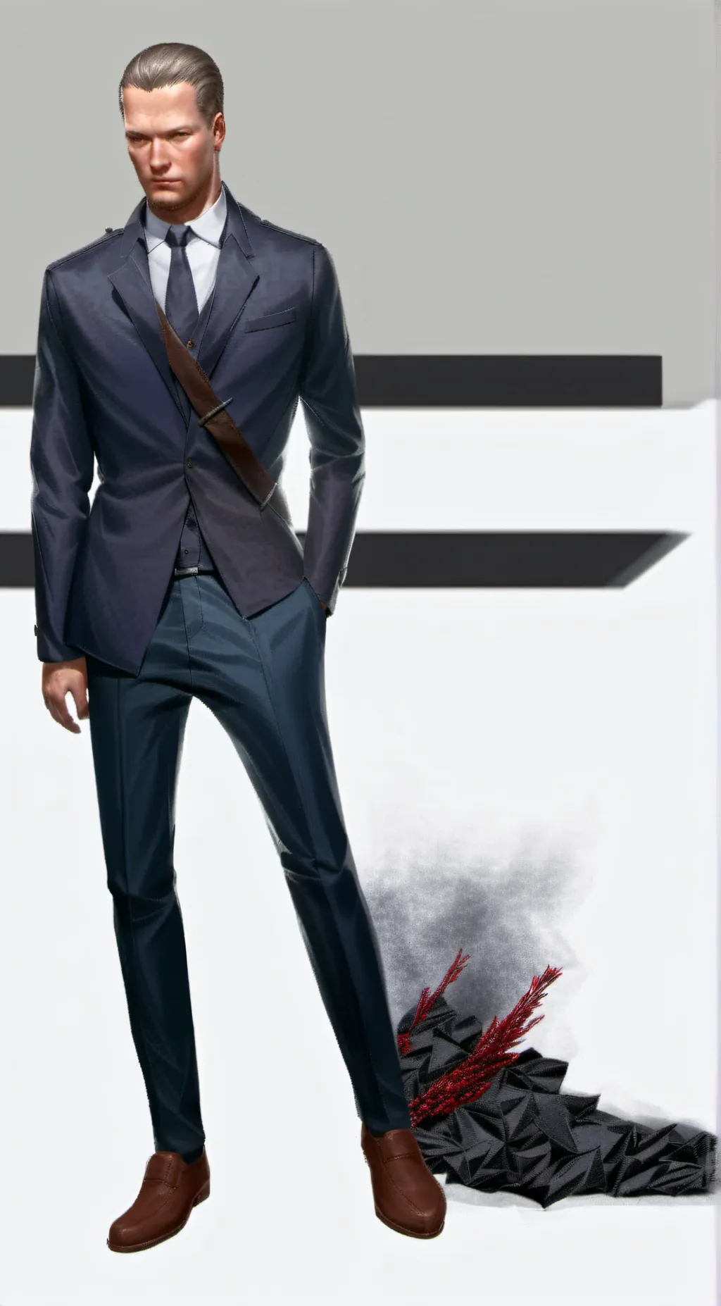 ai character: oberon white  background