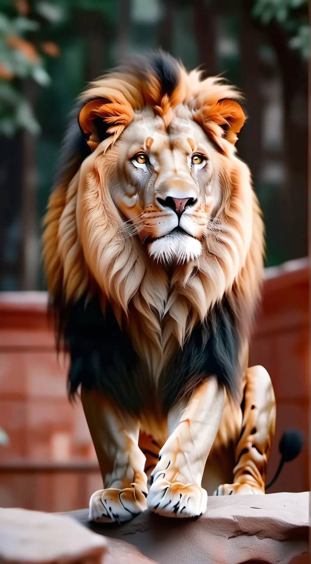 ai character: lion background