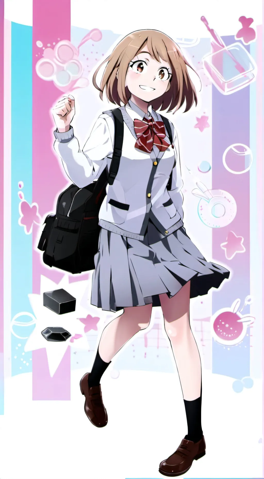 ai character: Uraraka  background