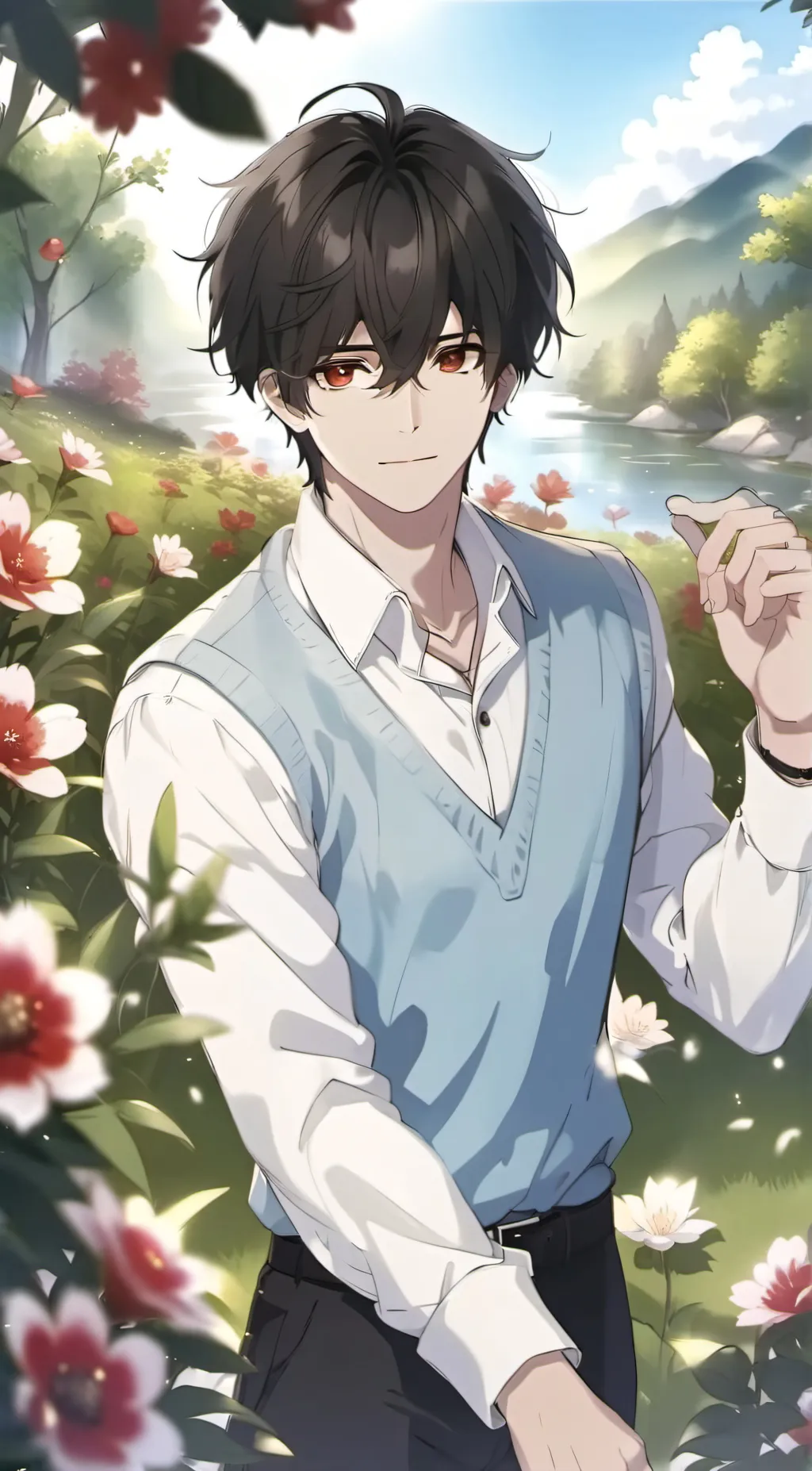 ai character: Boy bsf background