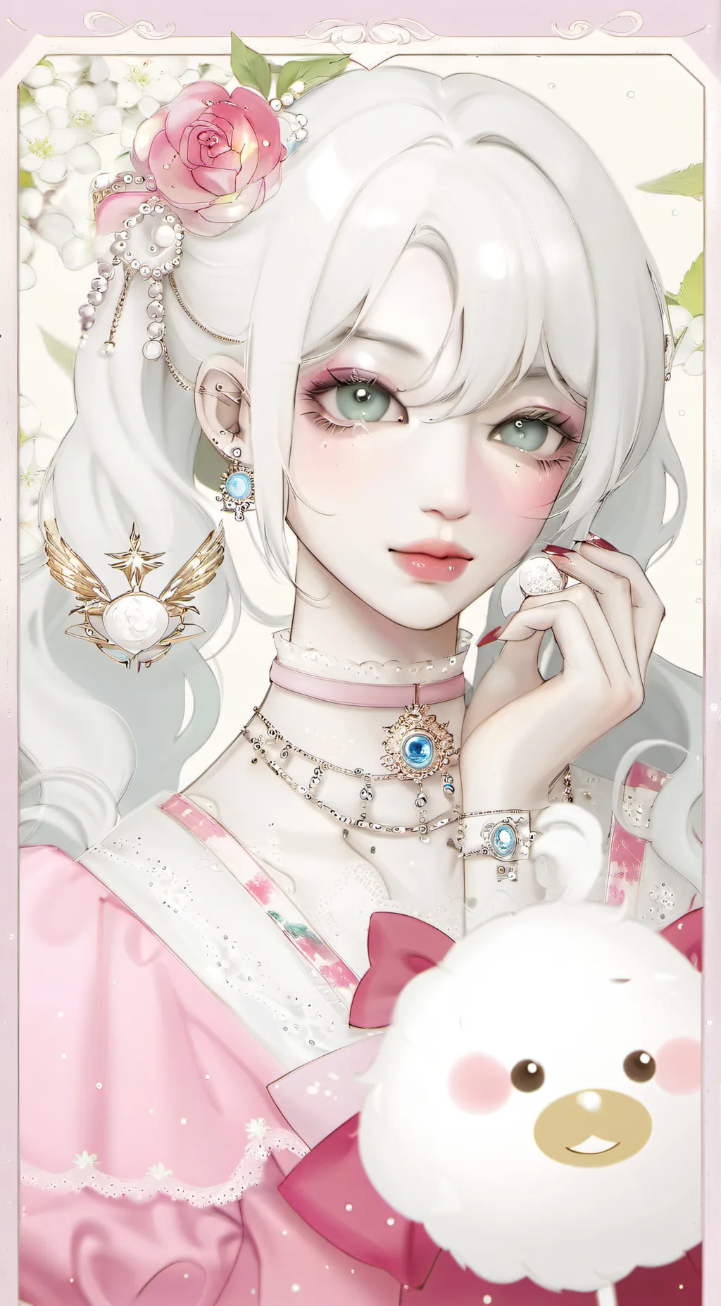 ai character: Ice background