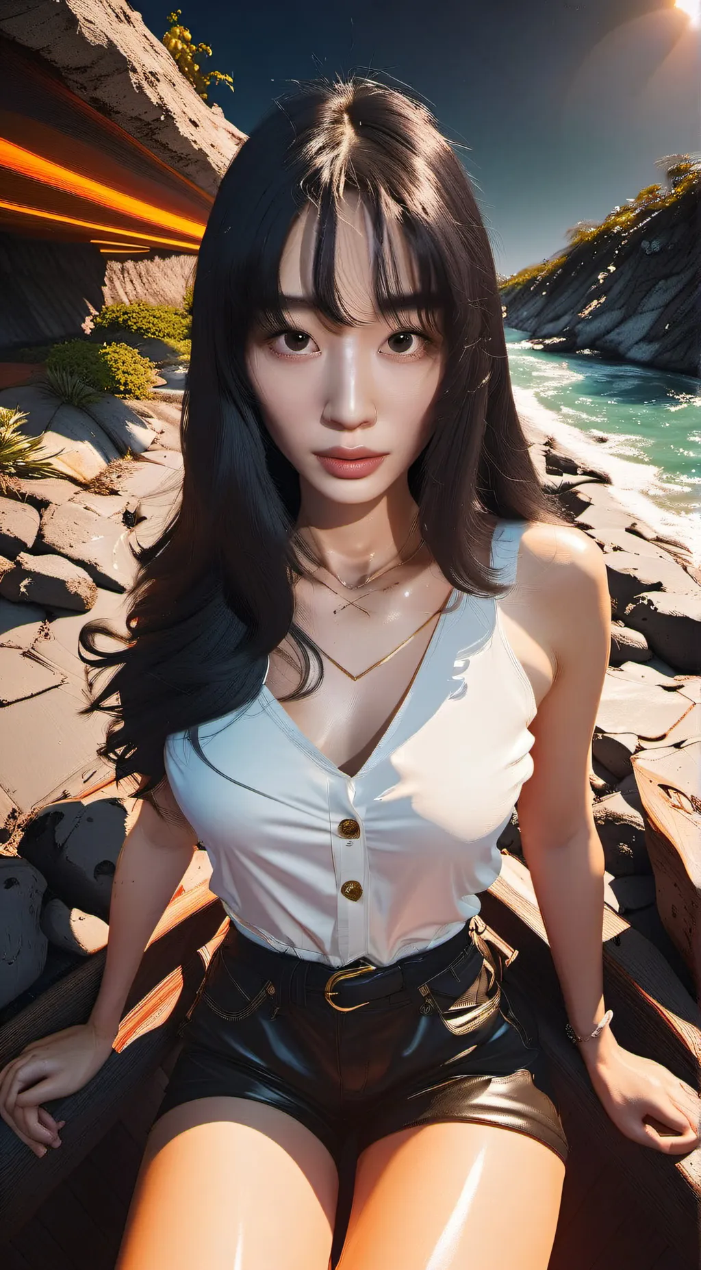 ai character: Giselle에스파 background