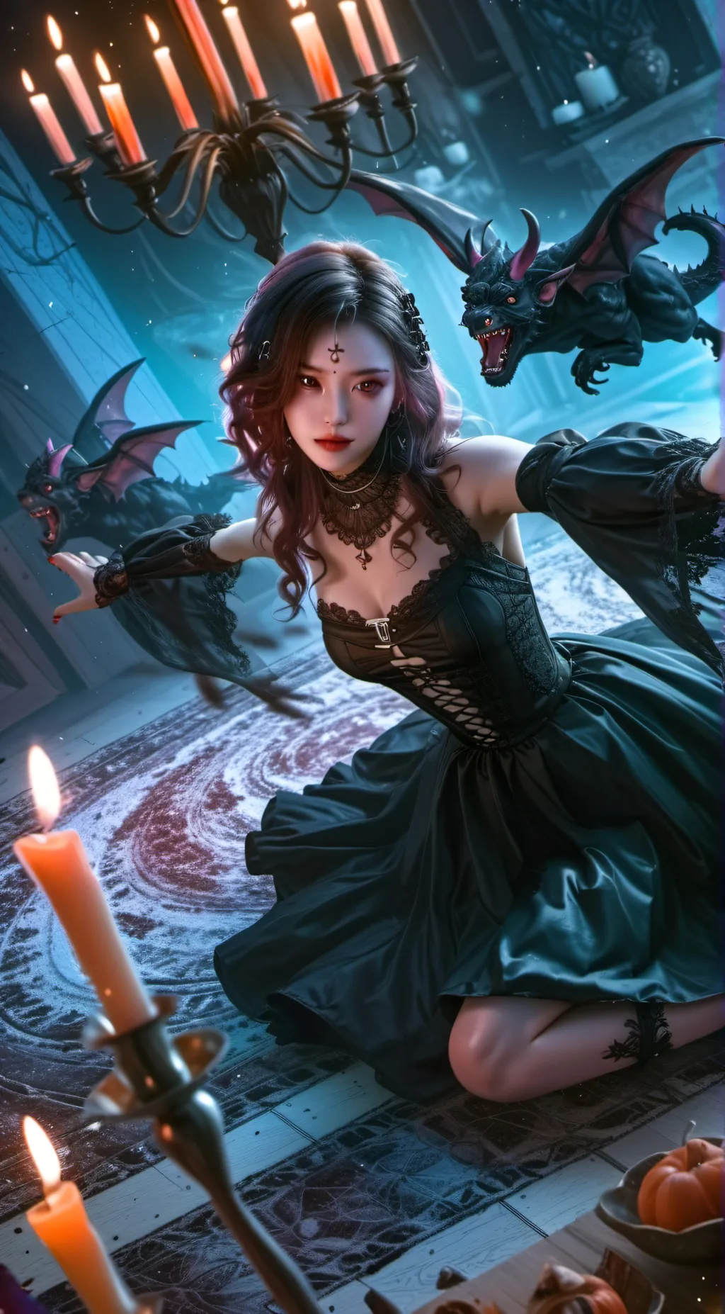 ai character: dark background