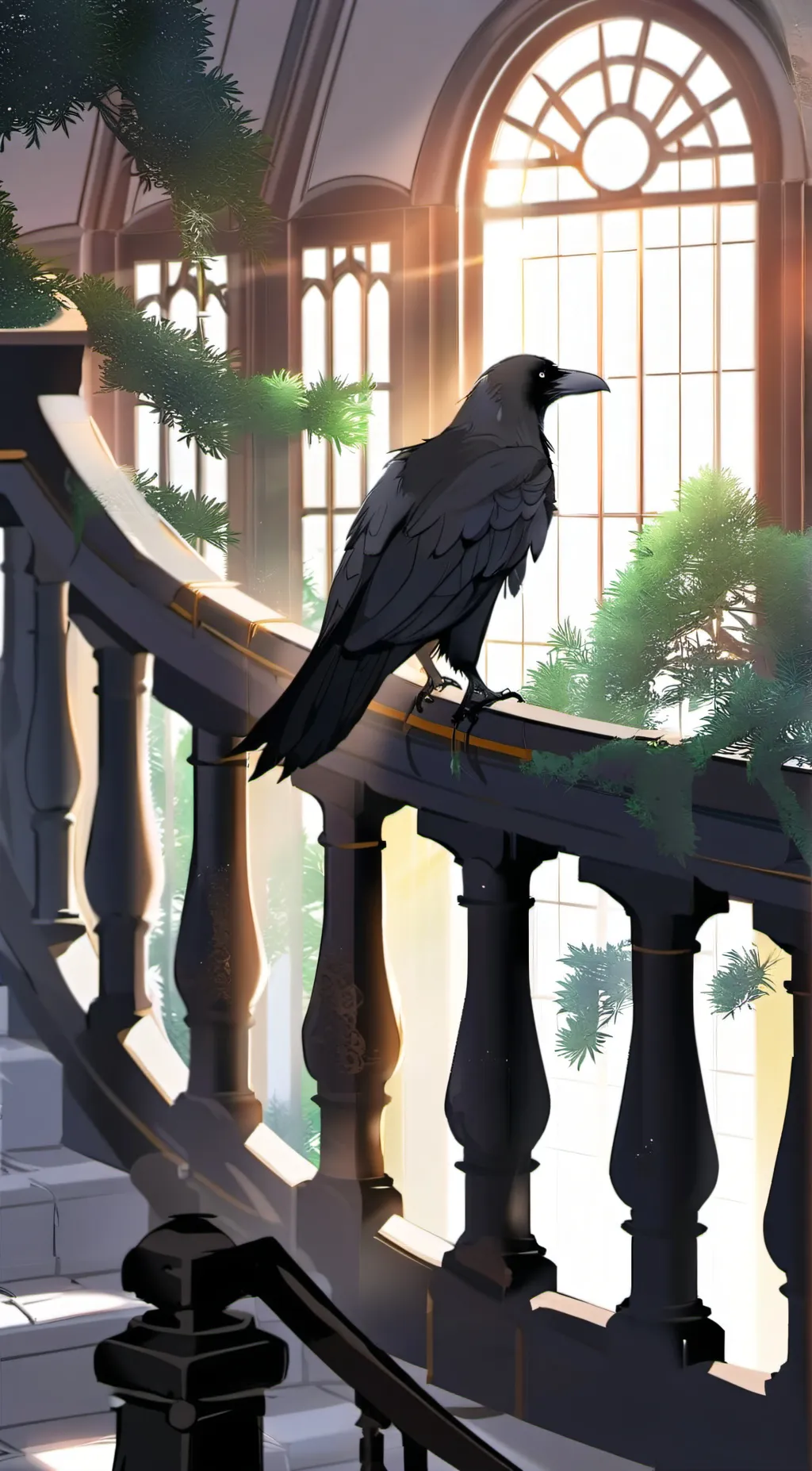 ai character: the Magic corvid background