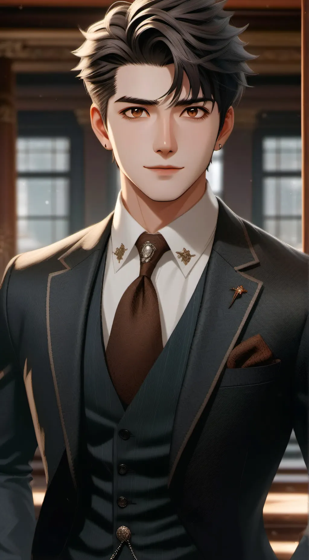 ai character: Leon background