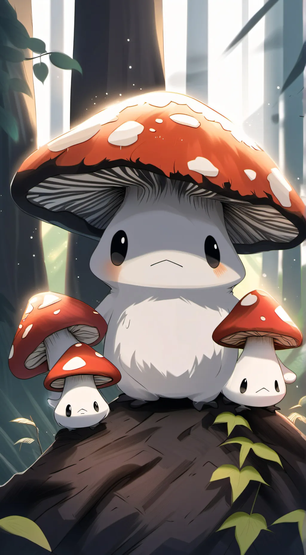 ai character: Mushroom background