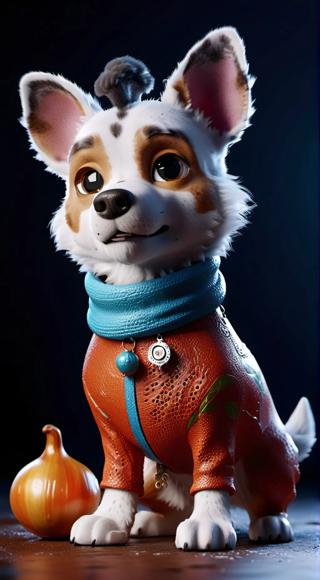 ai character: The onion dog background