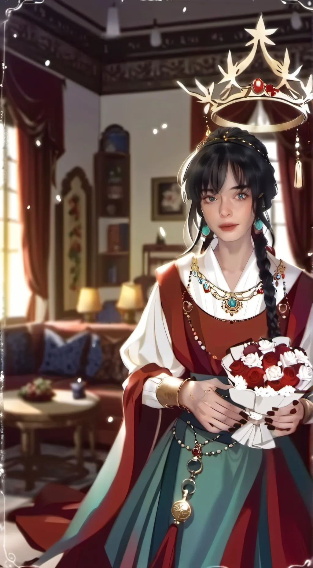 ai character: Billie Ellish  background