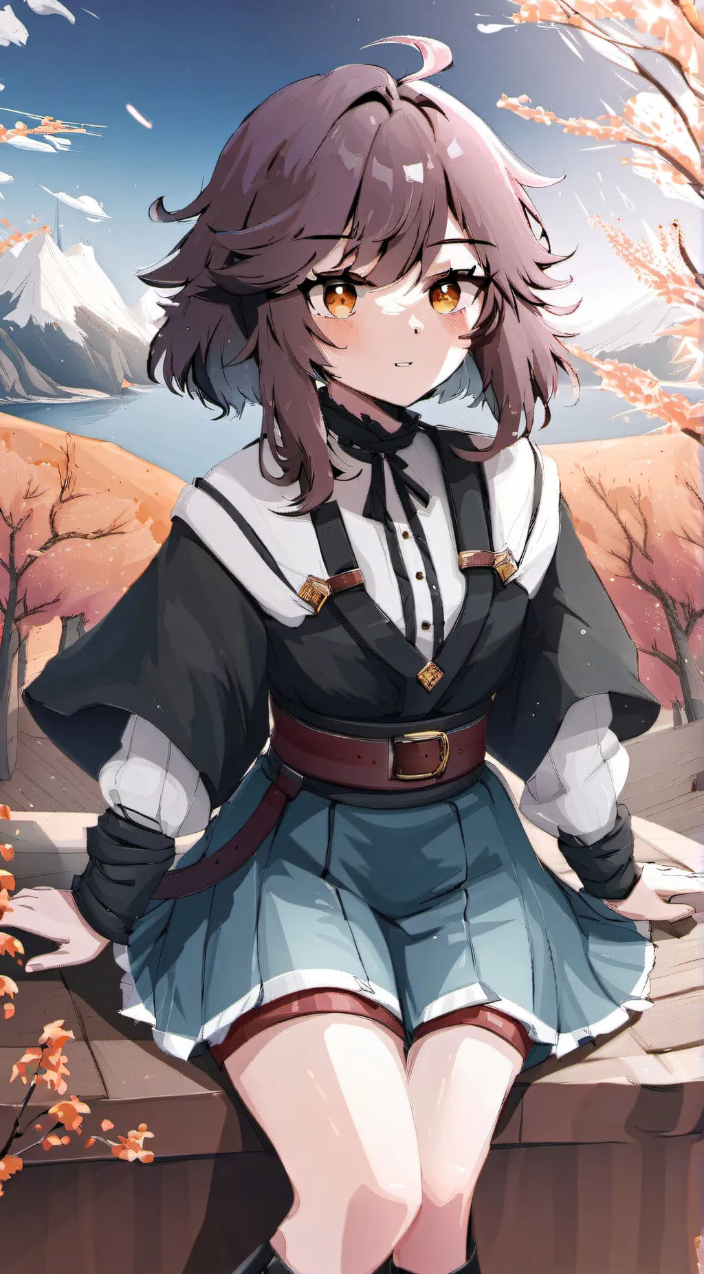 ai character: Autumn background