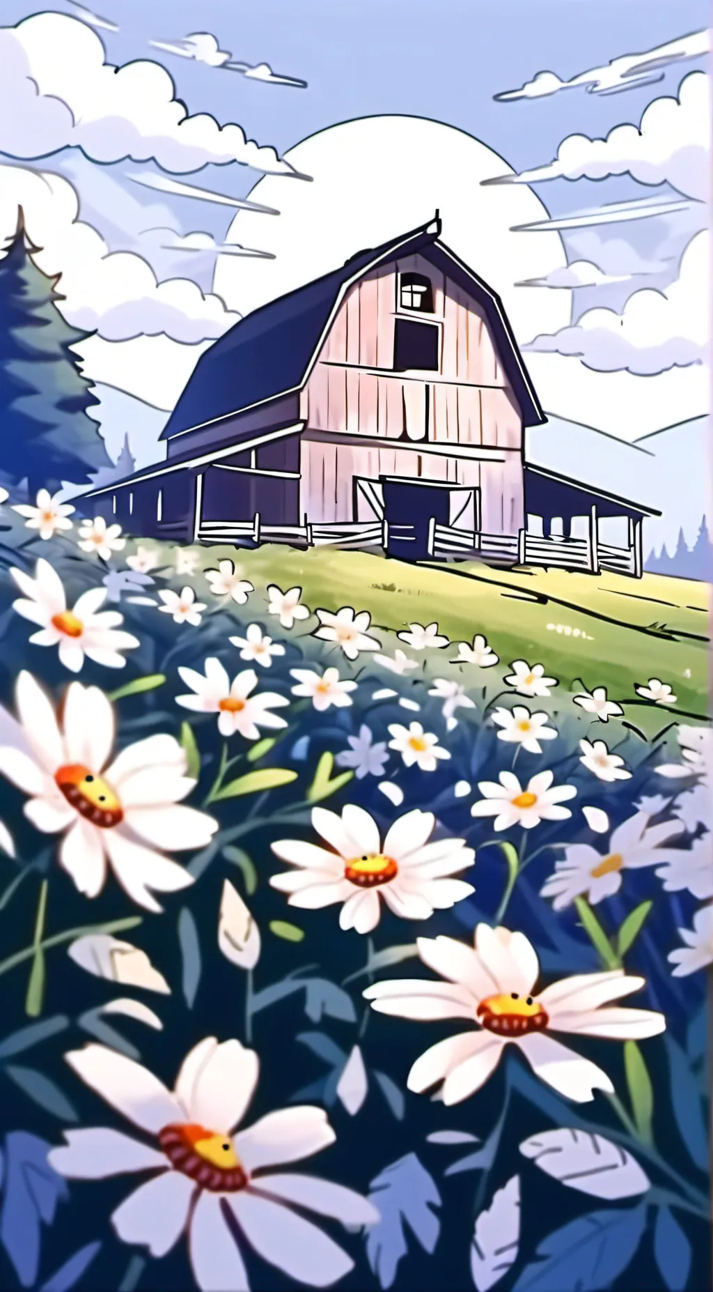 ai character: Happies mailbox background