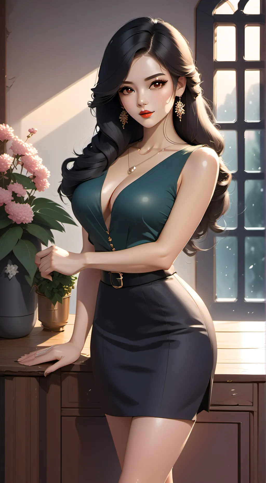 ai character: Dahlia  background