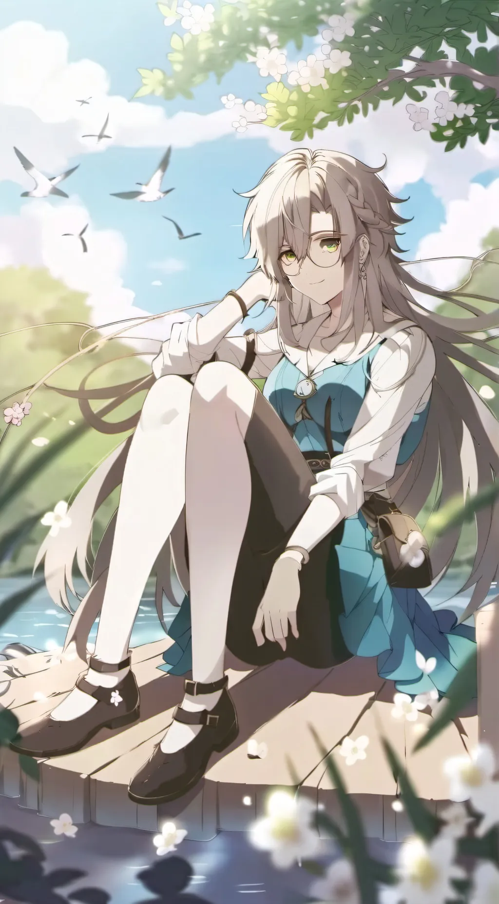 ai character: classroom background