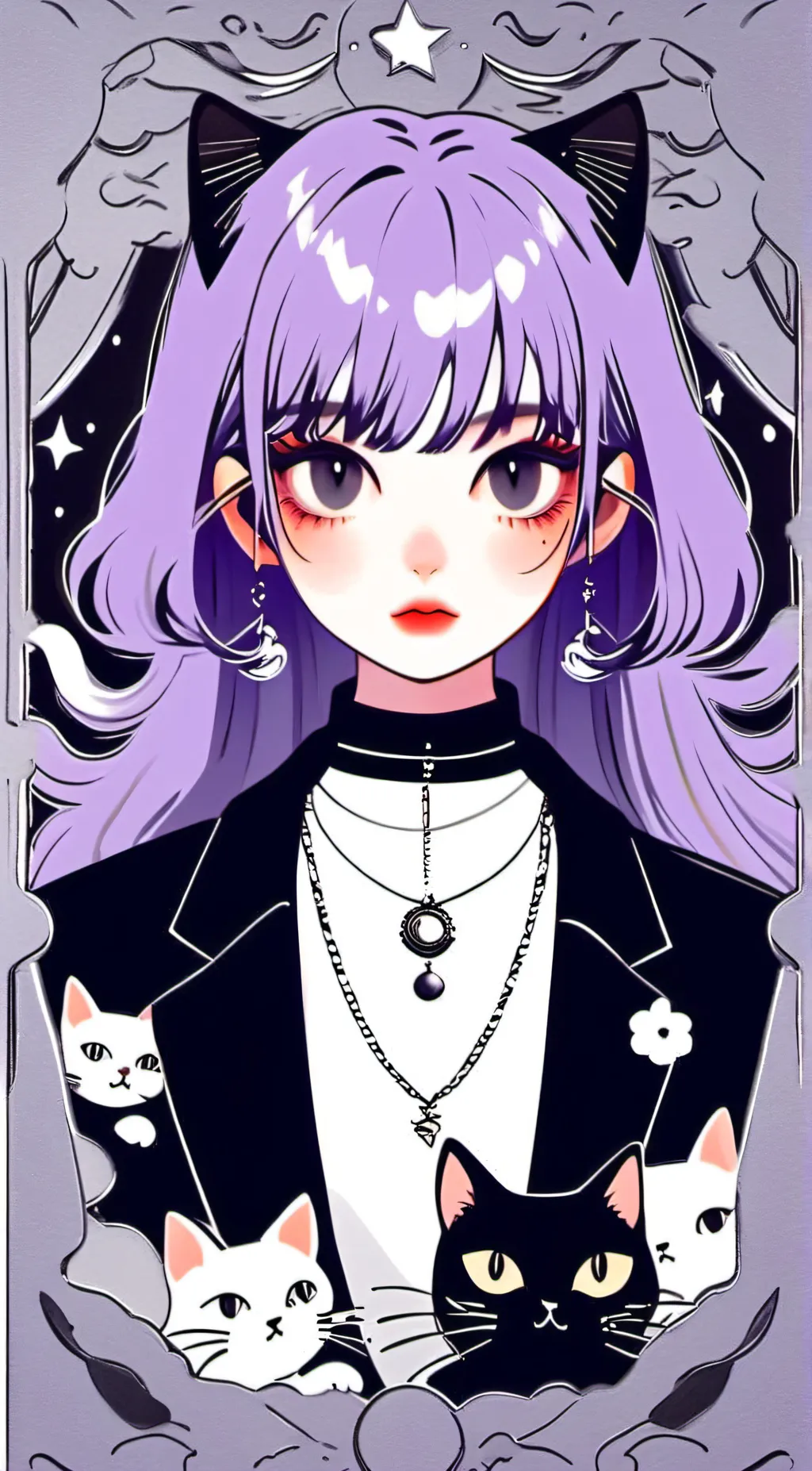 ai character: catnap girlfriend  background