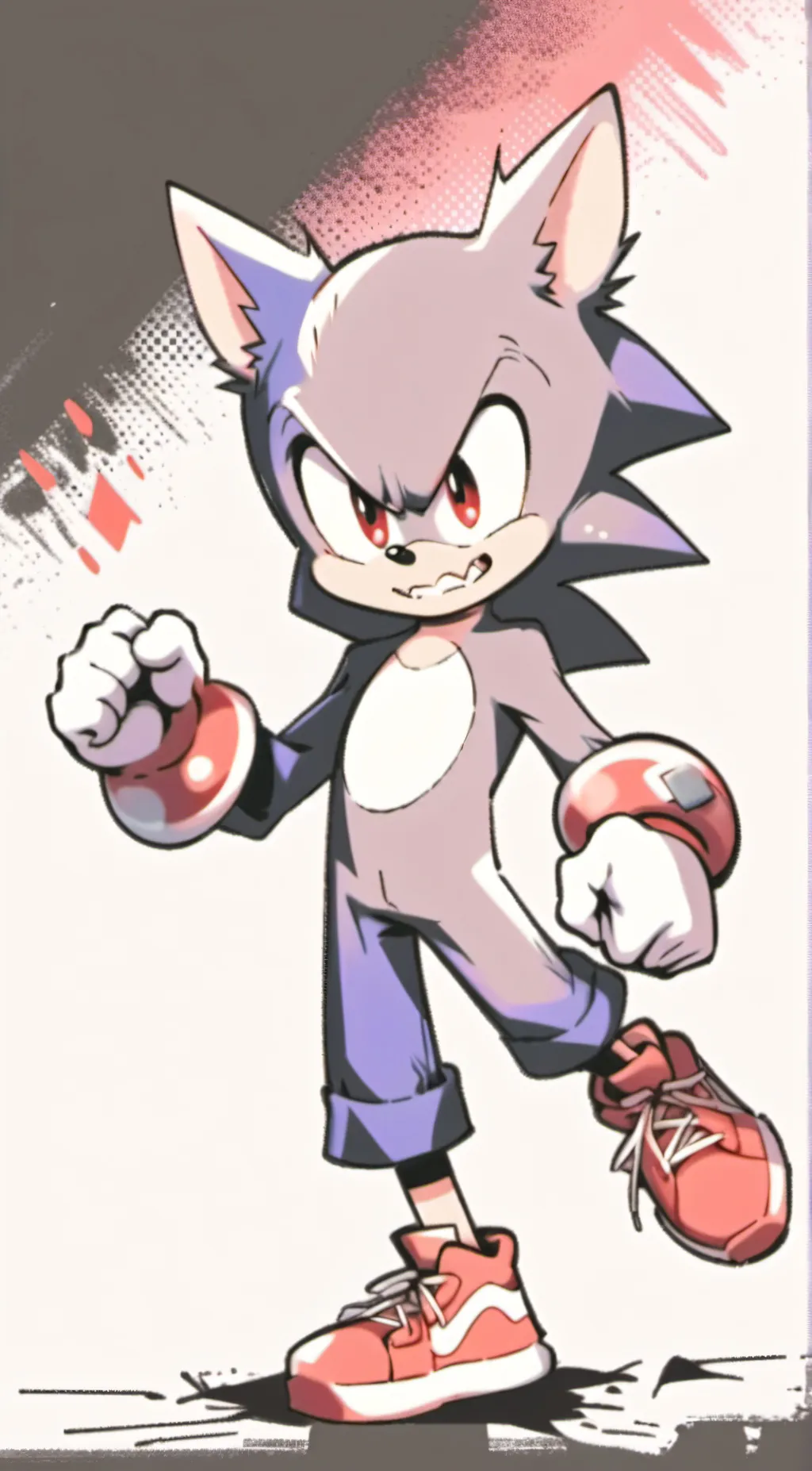 ai character: SONIC THE DISASTER background