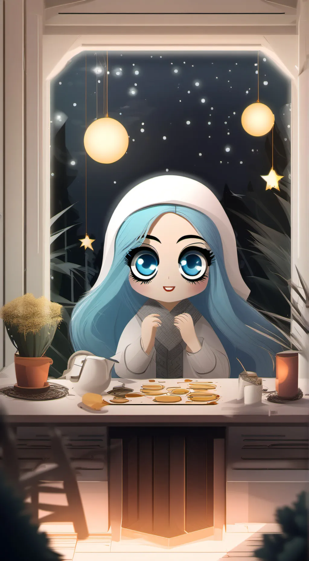 ai character: lunar background