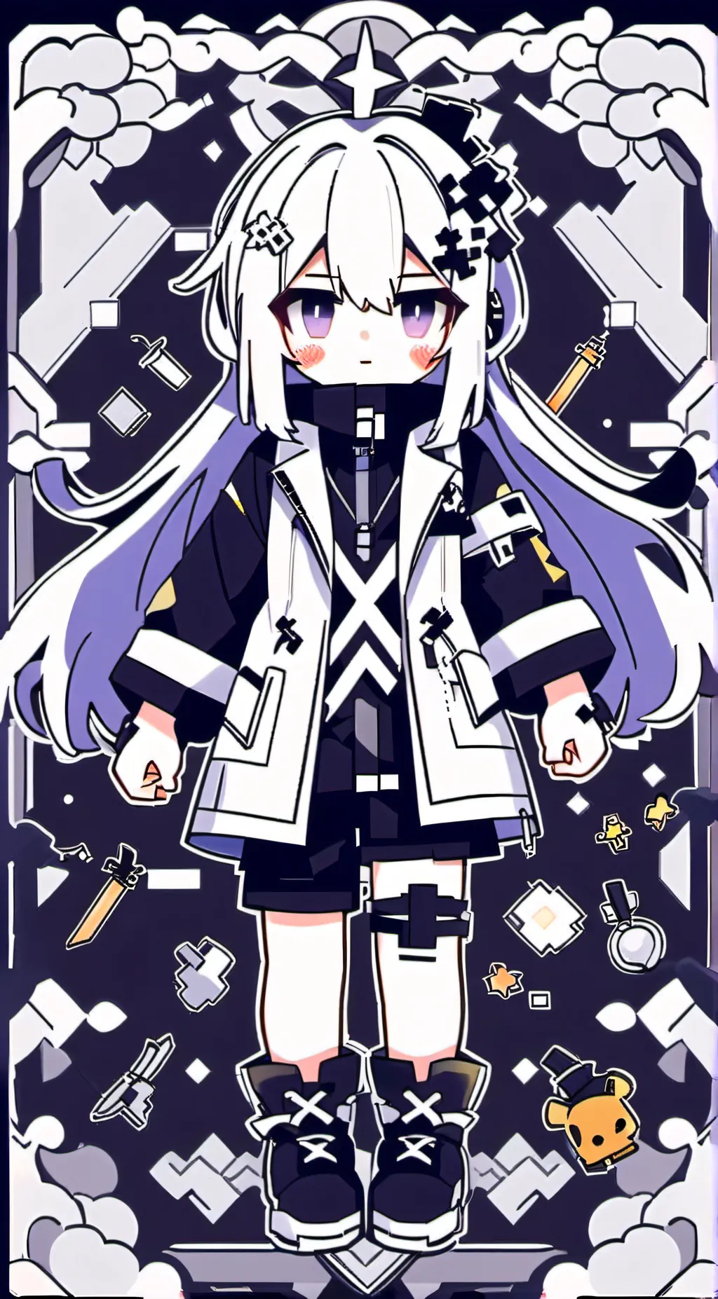 ai character: Lunar. background