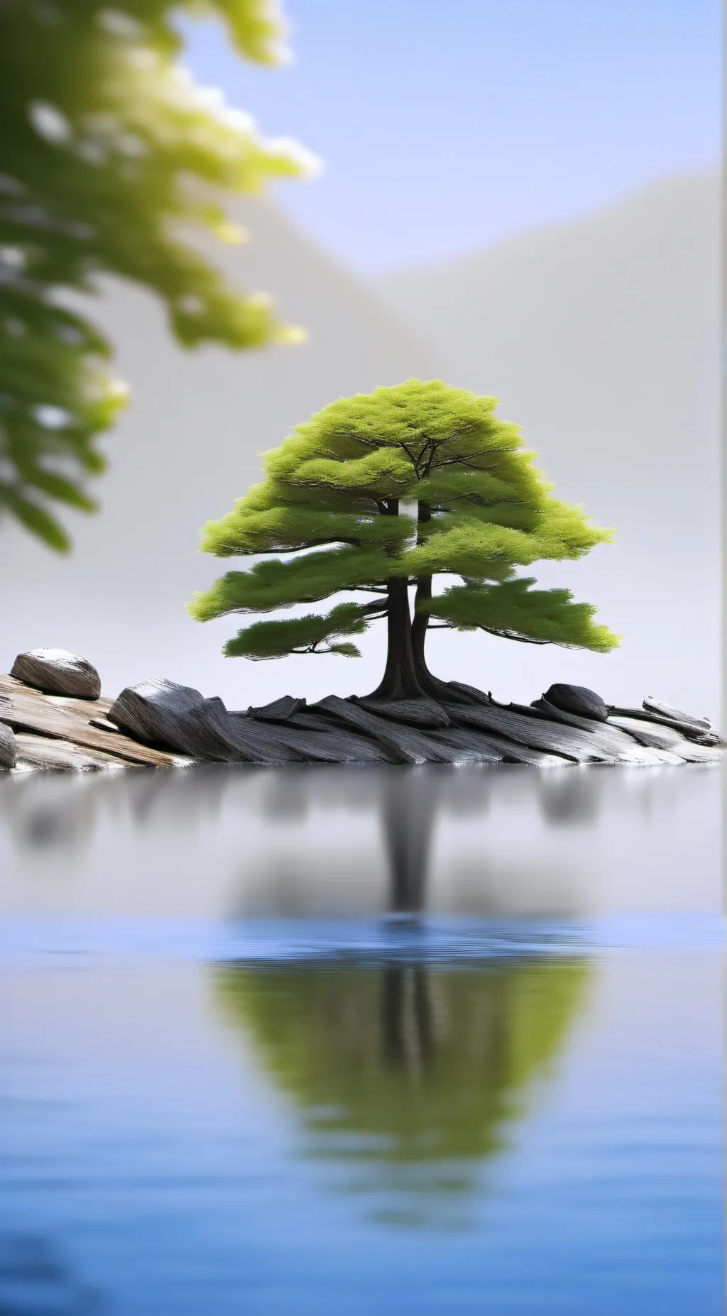 ai character: Tree background