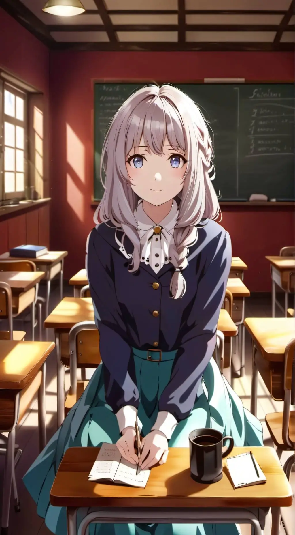 ai character: Ms Sarah background