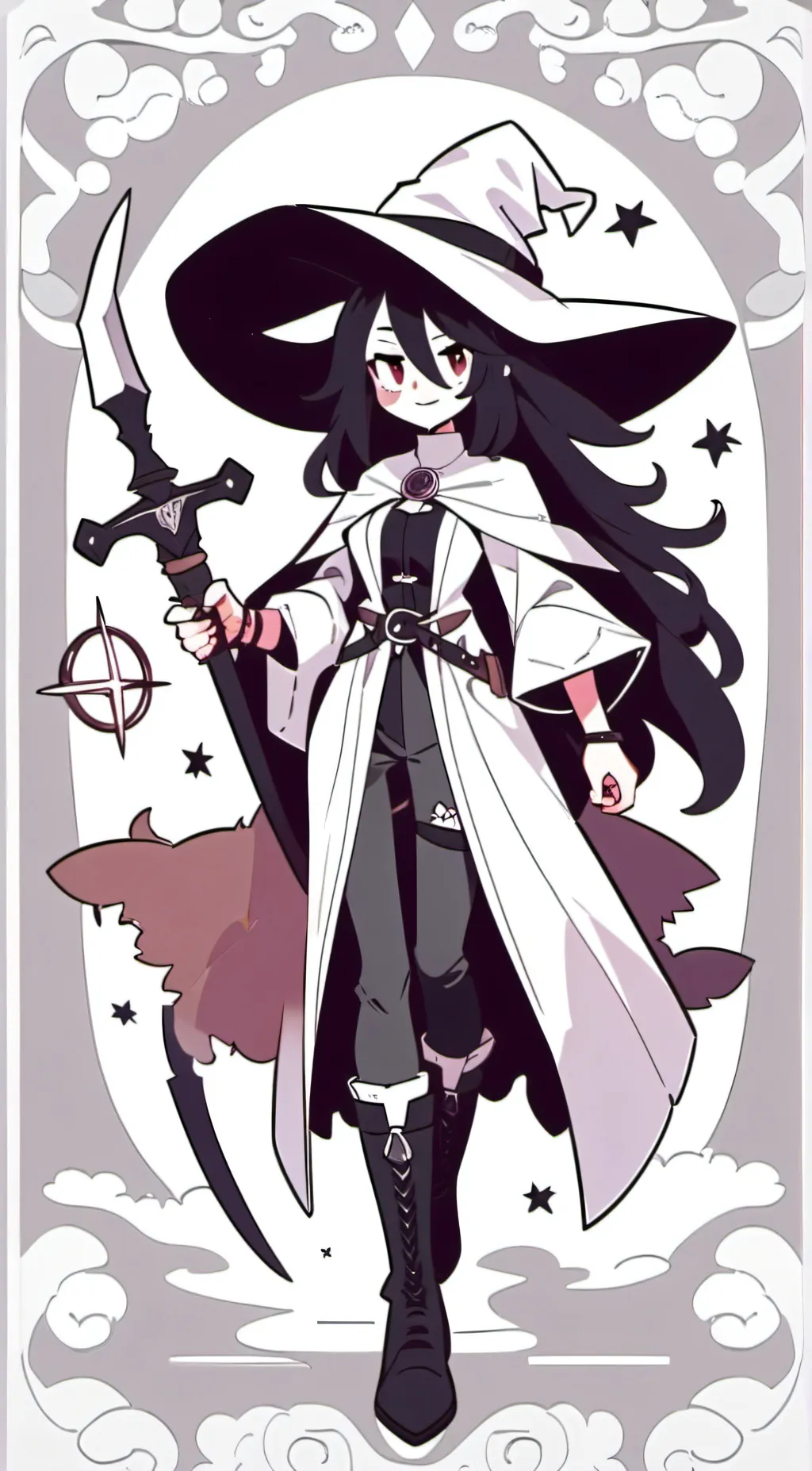 ai character: Miss circle background