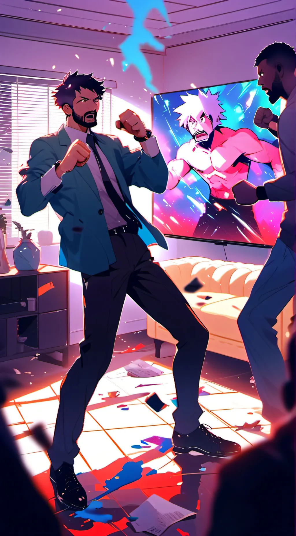 ai character: alastor and vox background