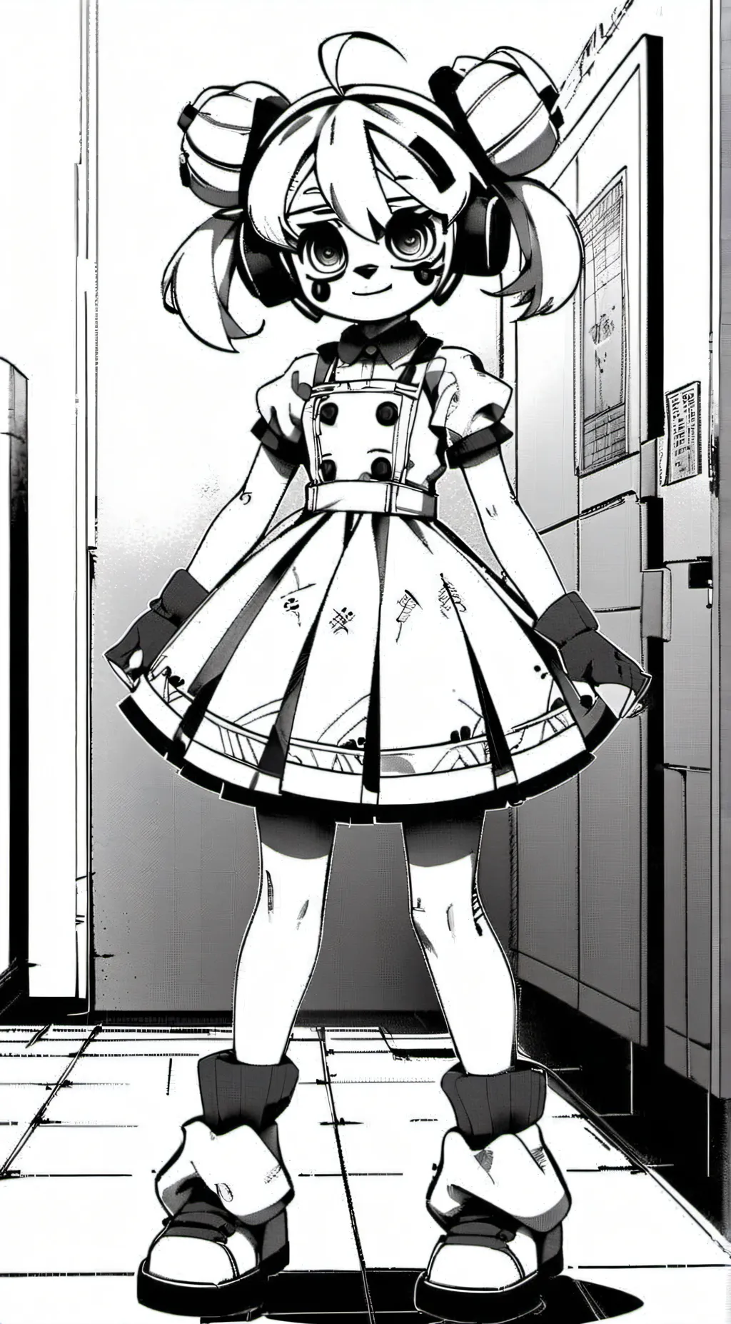 ai character: circus baby  background