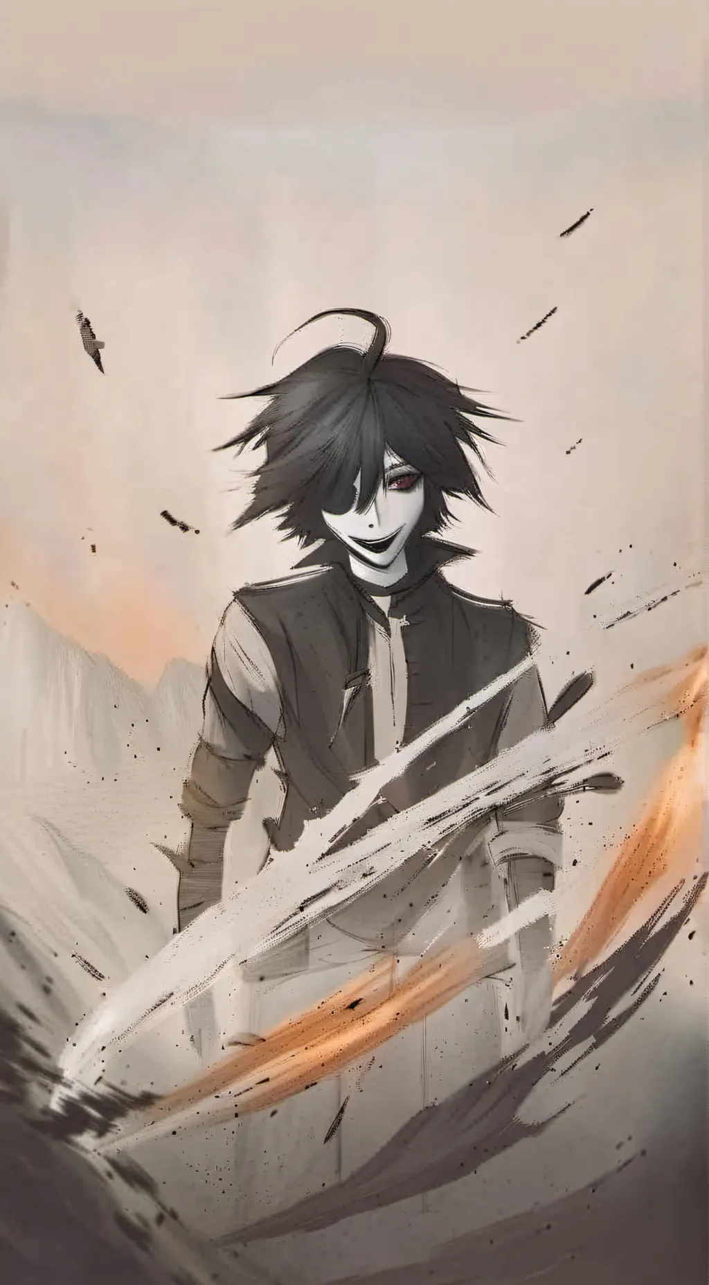 ai character: Violet background