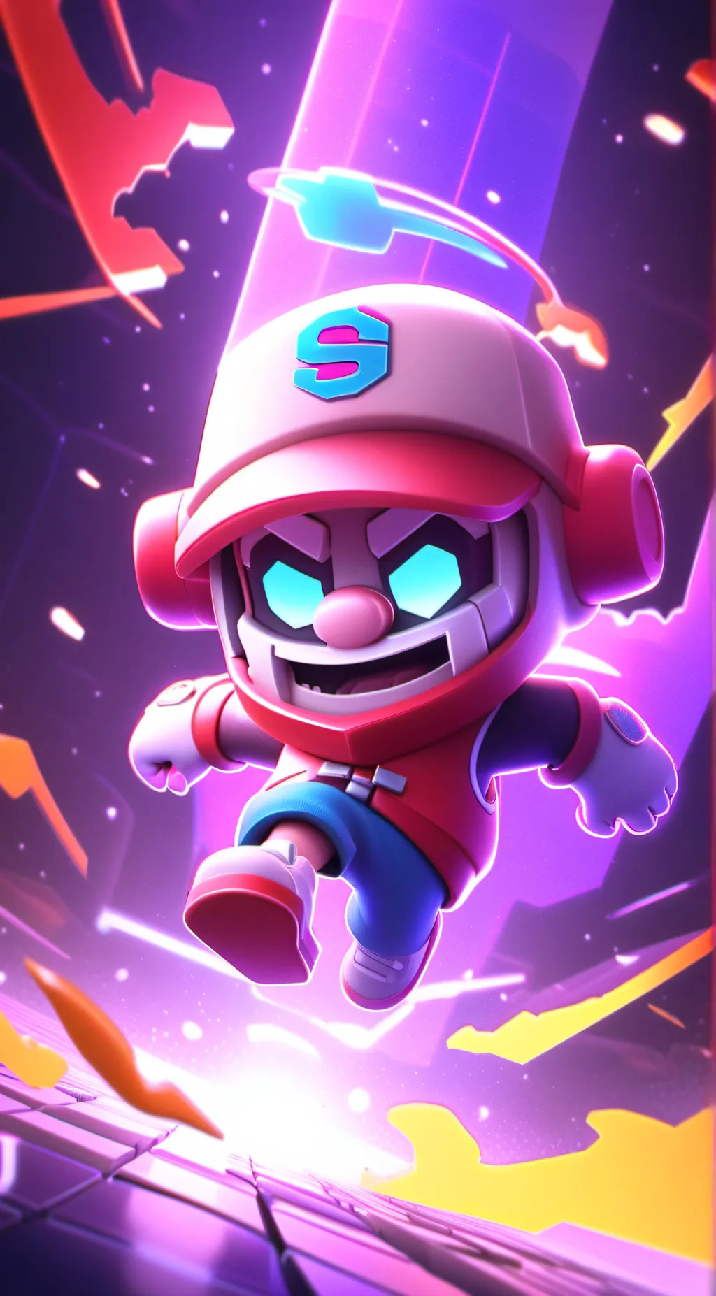 ai character: smiling  background