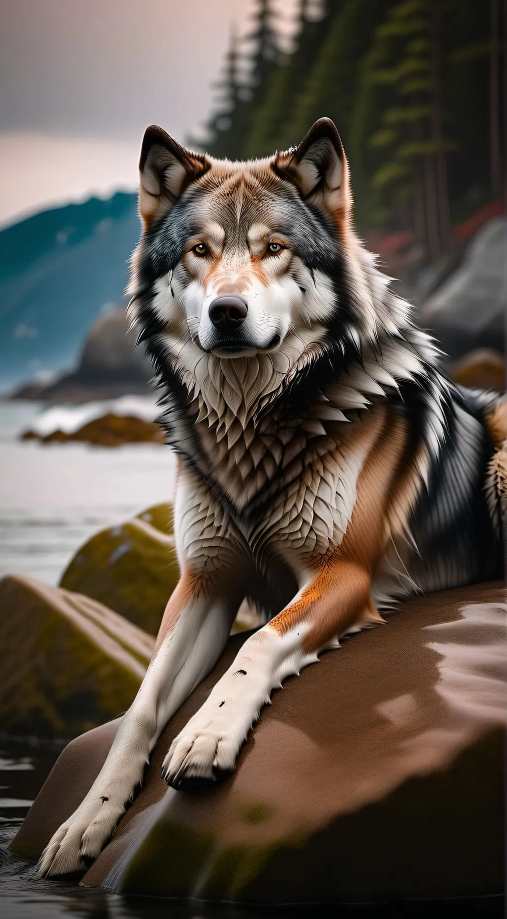 ai character: mother Wolf  background