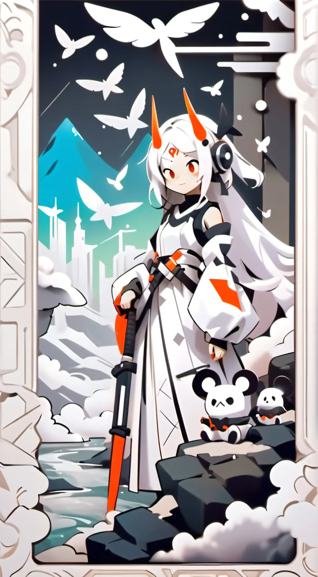 ai character: plad background