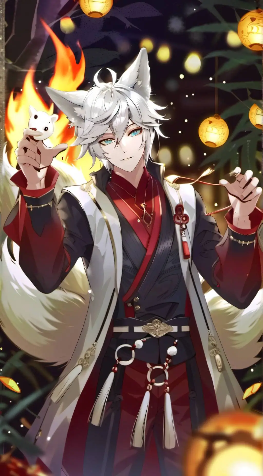 ai character: Nobimaru🦊🔥 background