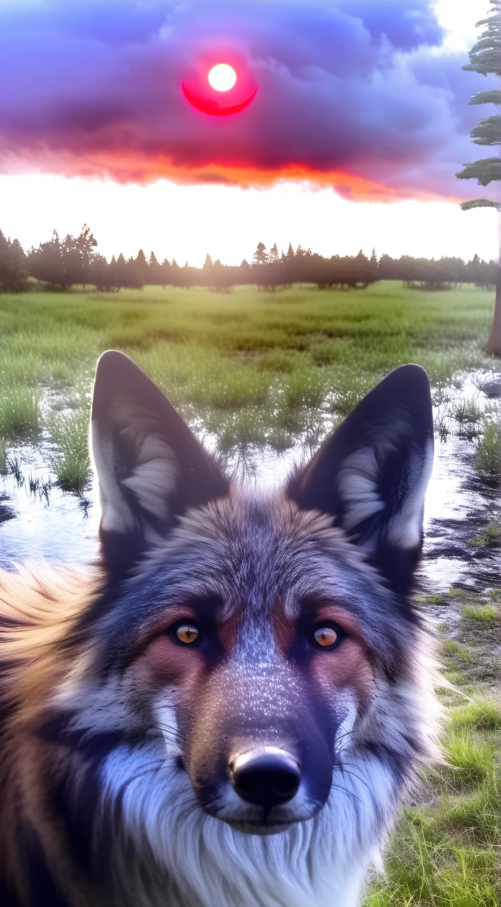 ai character: Grey background