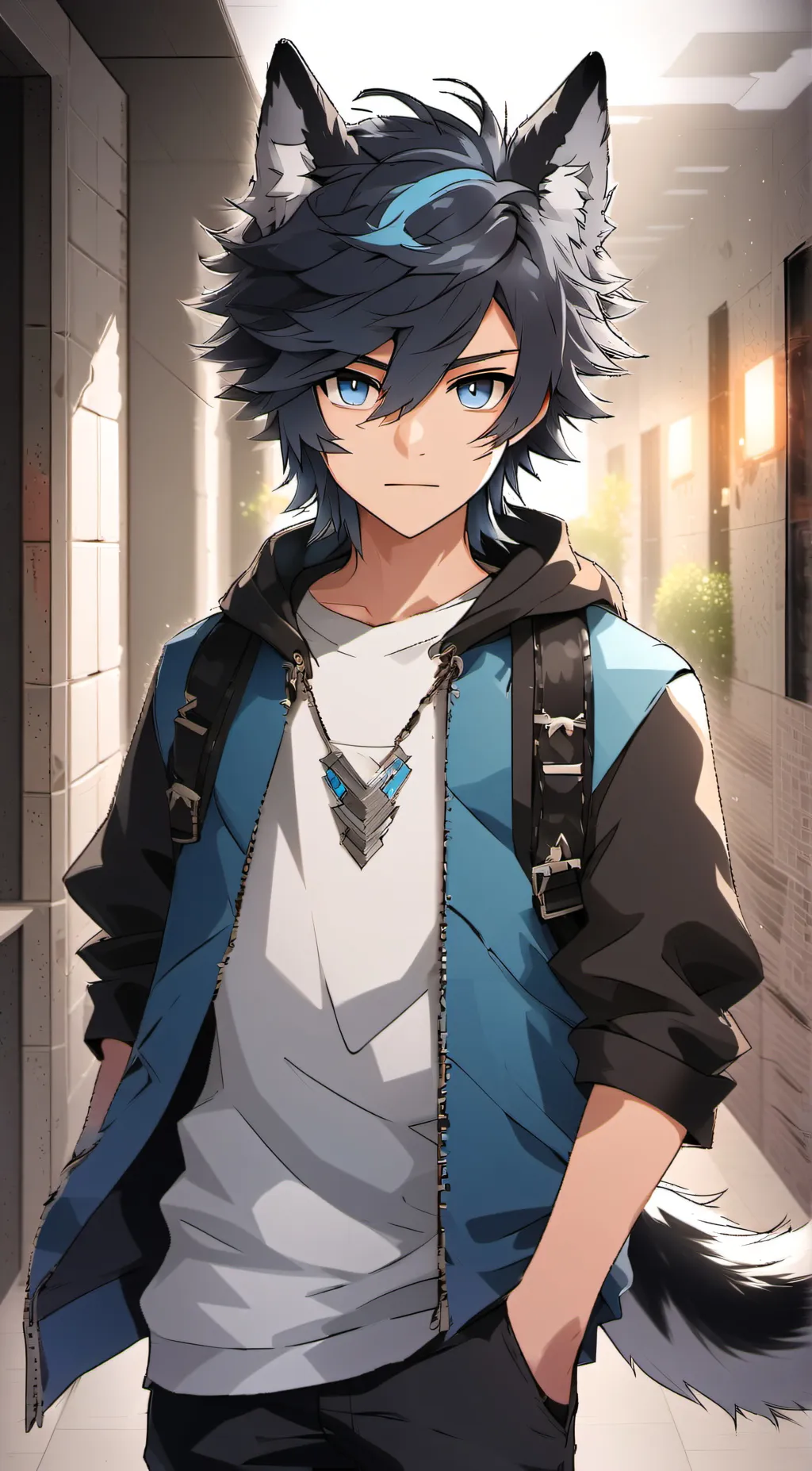 ai character: Ein x aphmau background