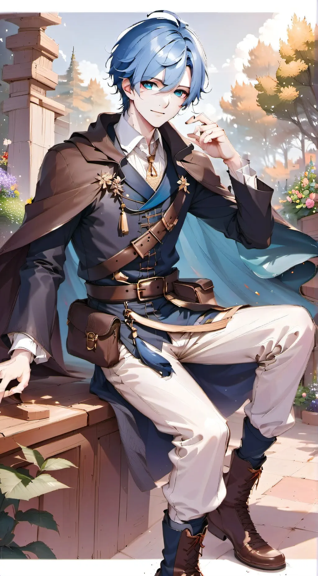 ai character: Himmel  background