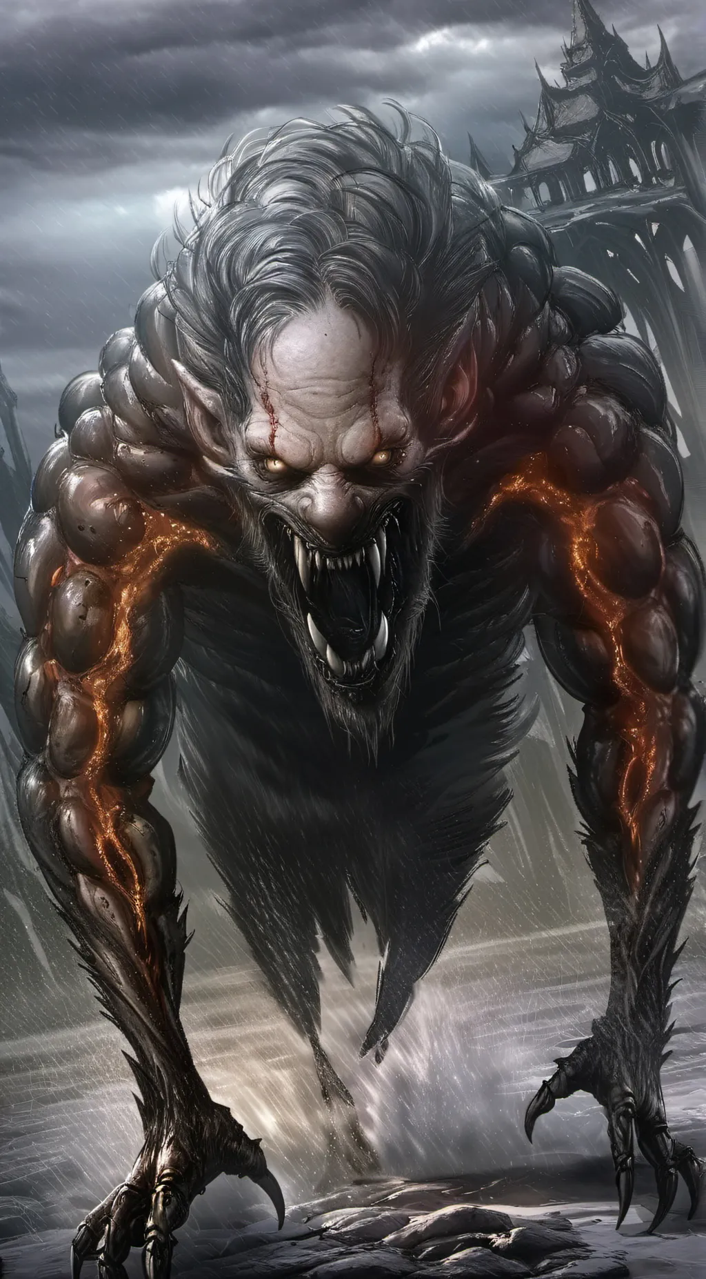 ai character: SkinWalkerKing background