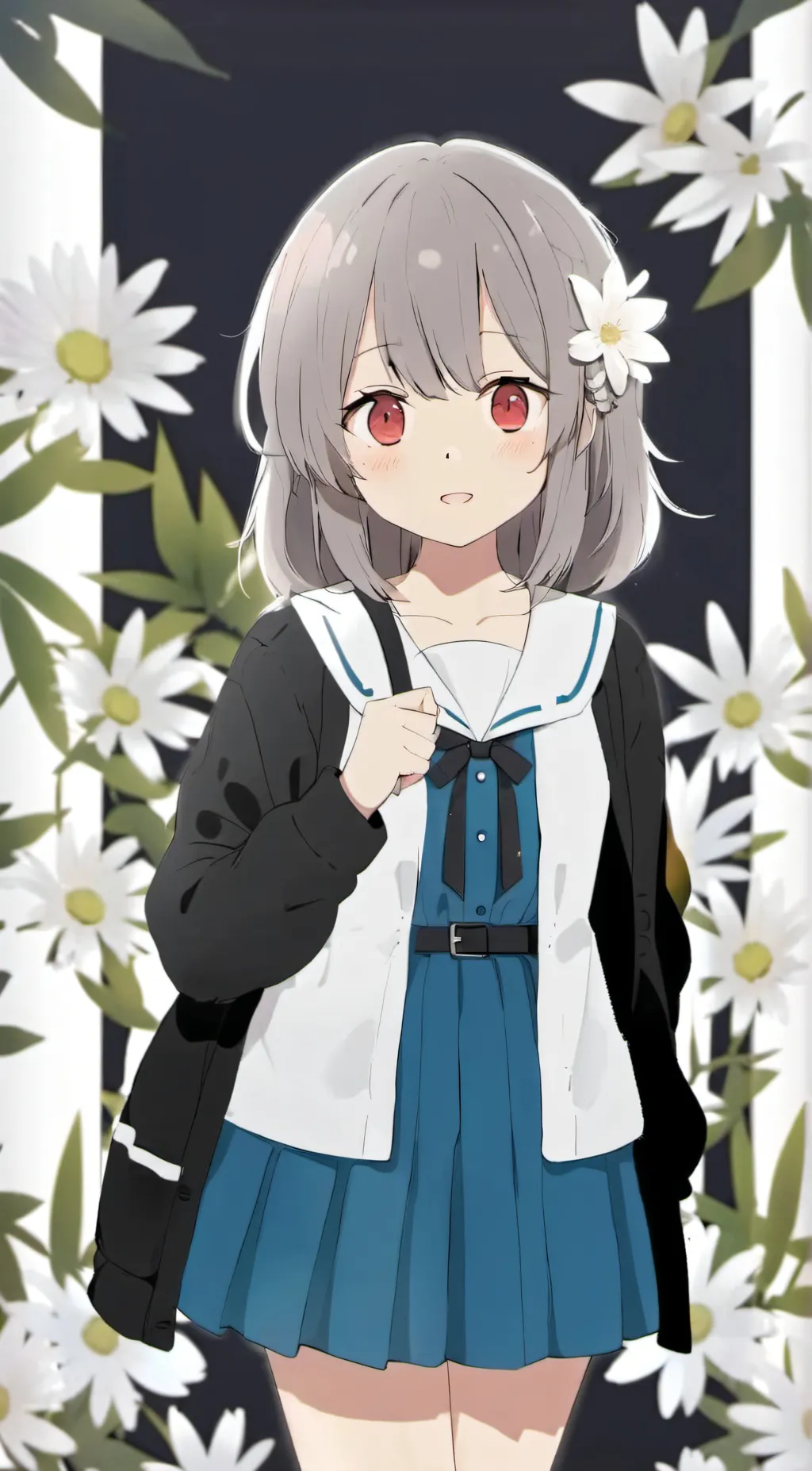 ai character: flower background