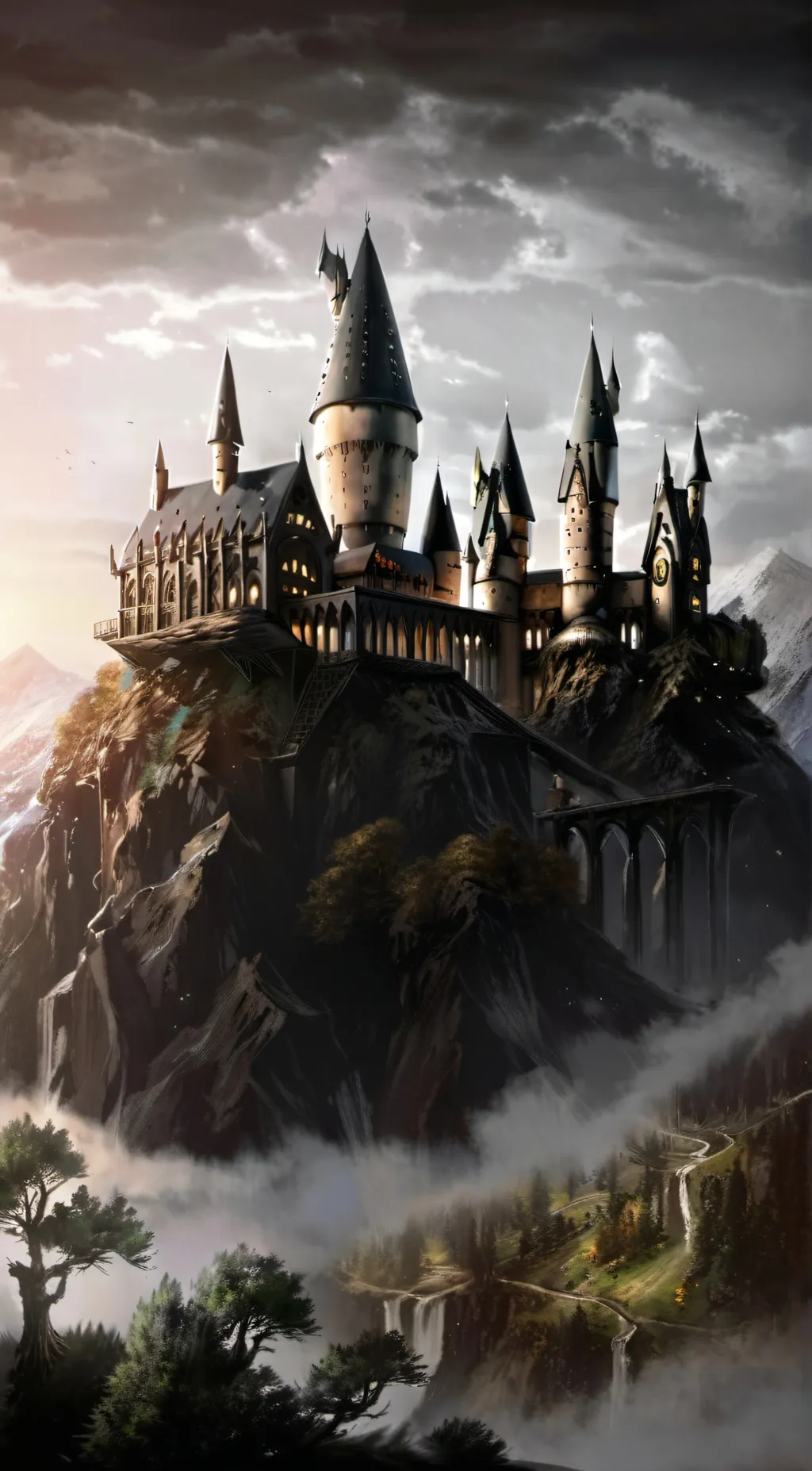 ai character: Hogwarts  background