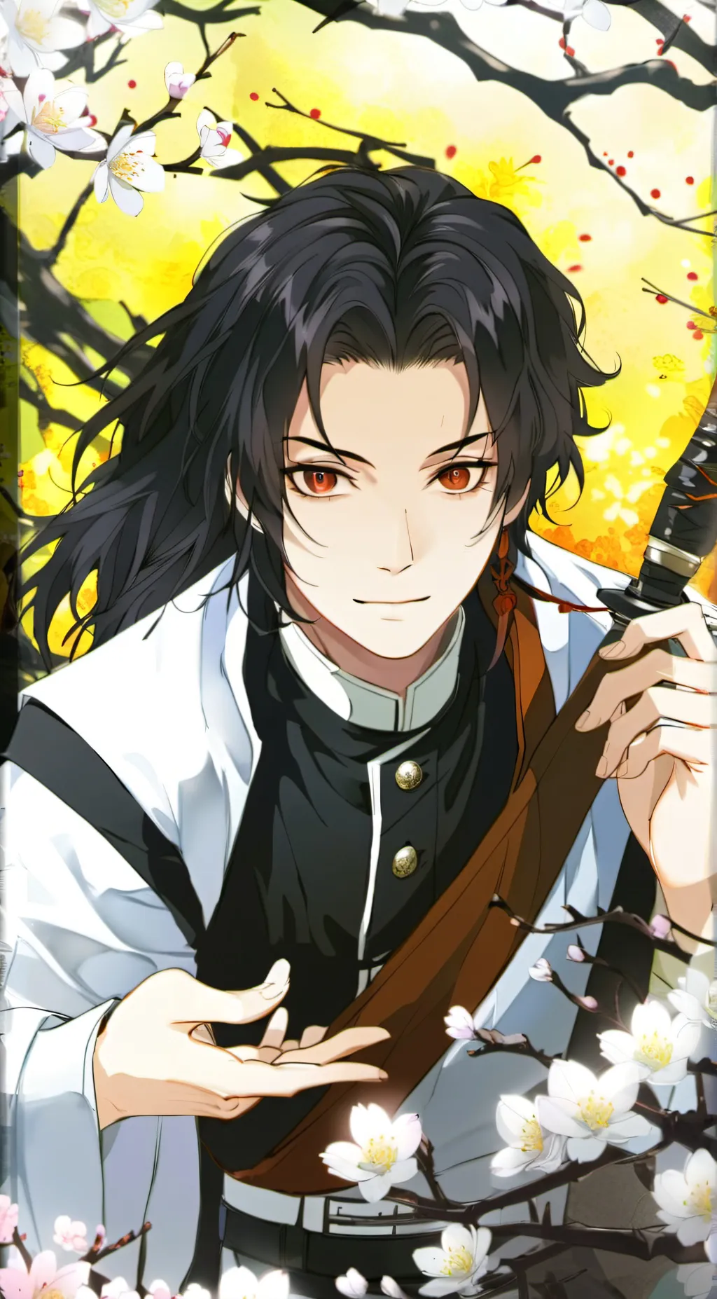 ai character: demon slayer  background