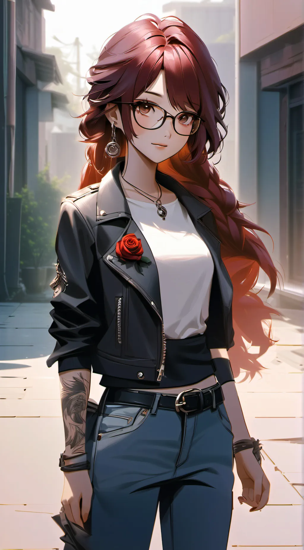 ai character: Ashley  background