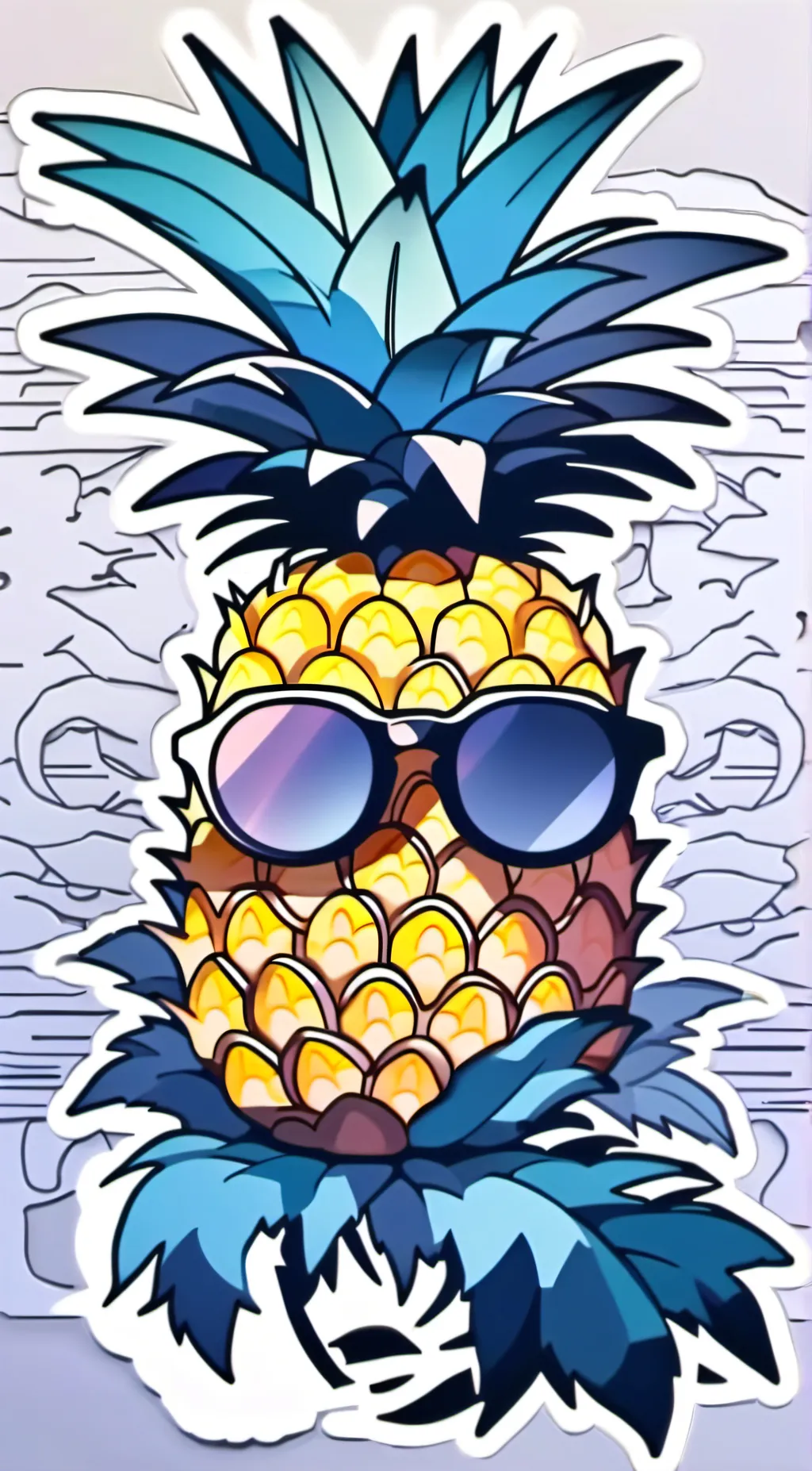 ai character: Pineapple island background