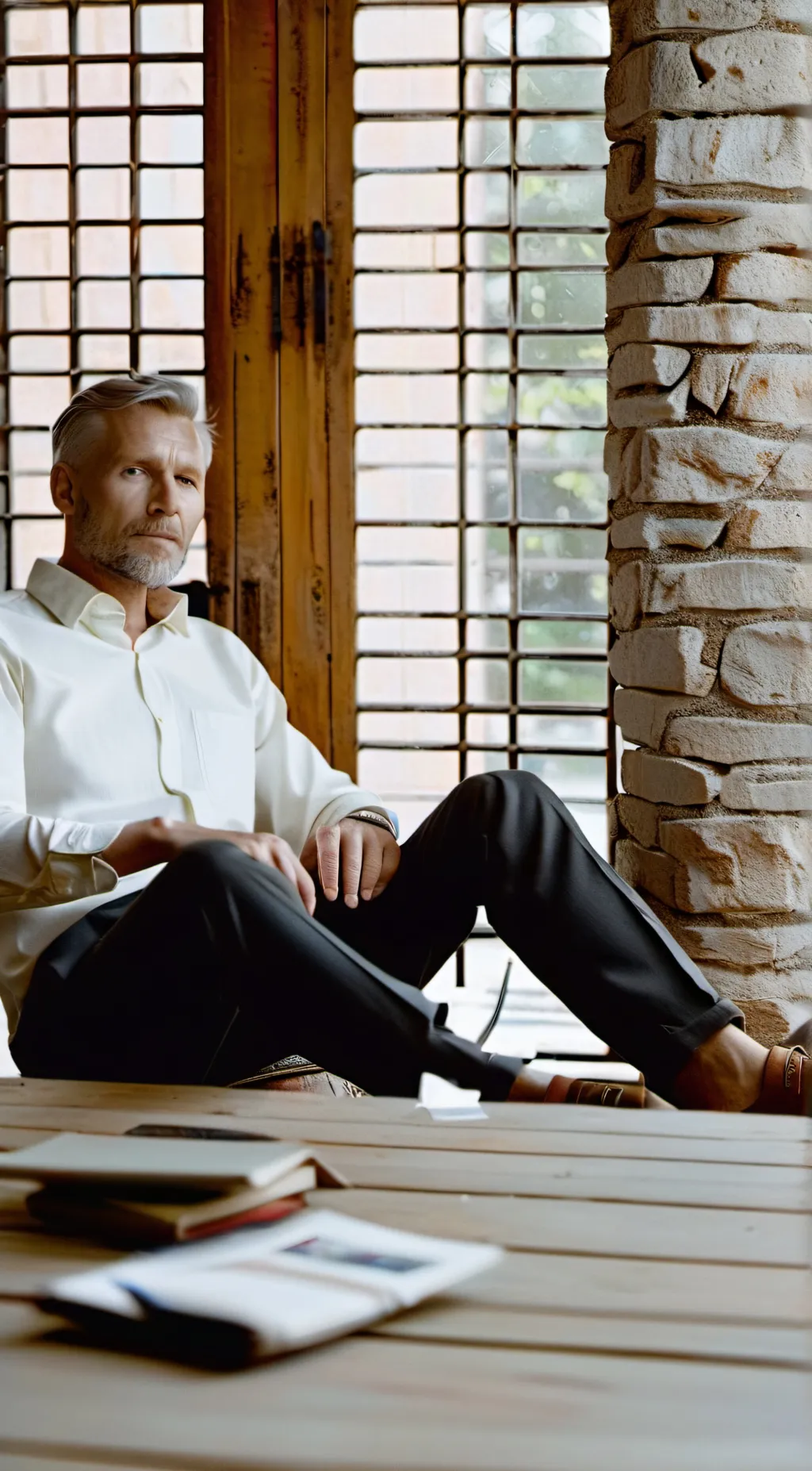 ai character: Leo background