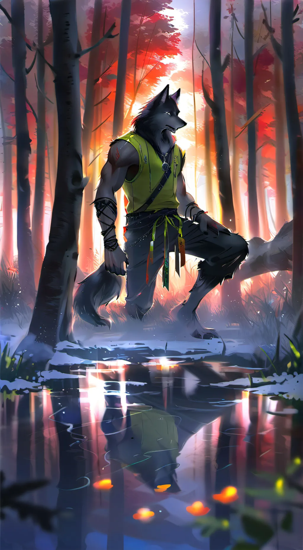 ai character: rougarou background