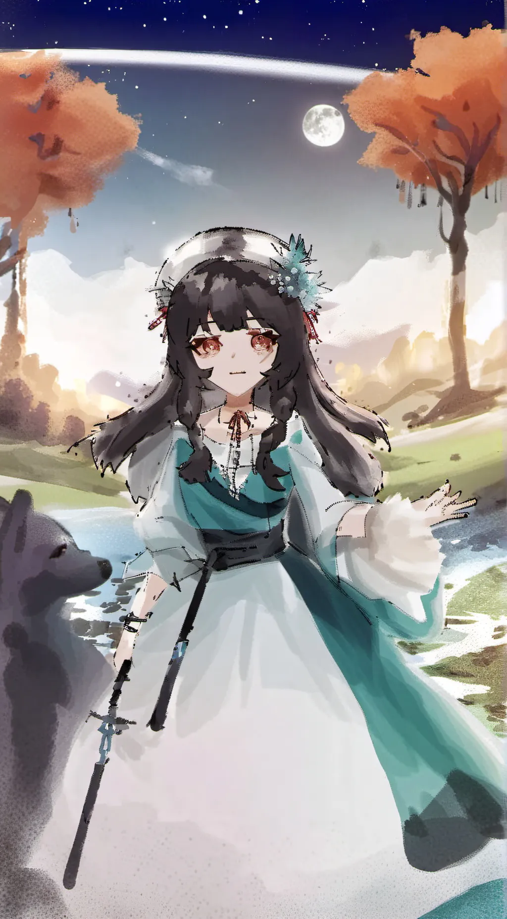 ai character: demon slayer  background