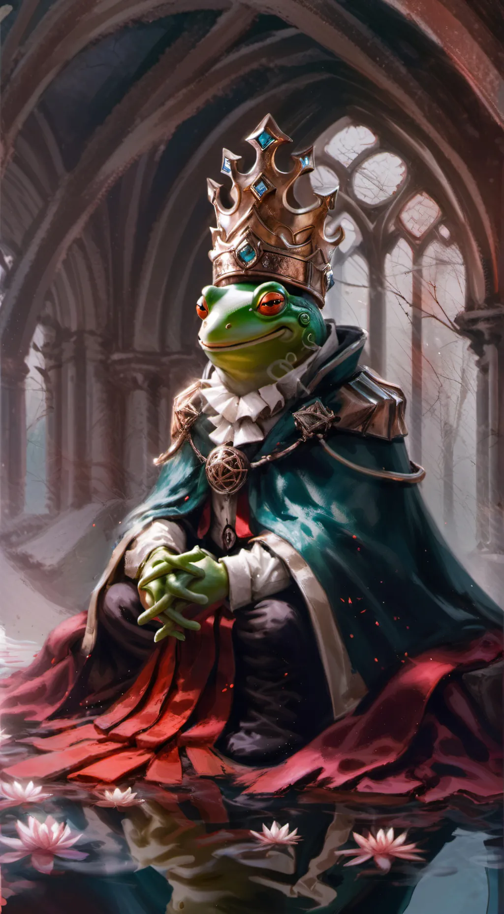 ai character: the frog king background