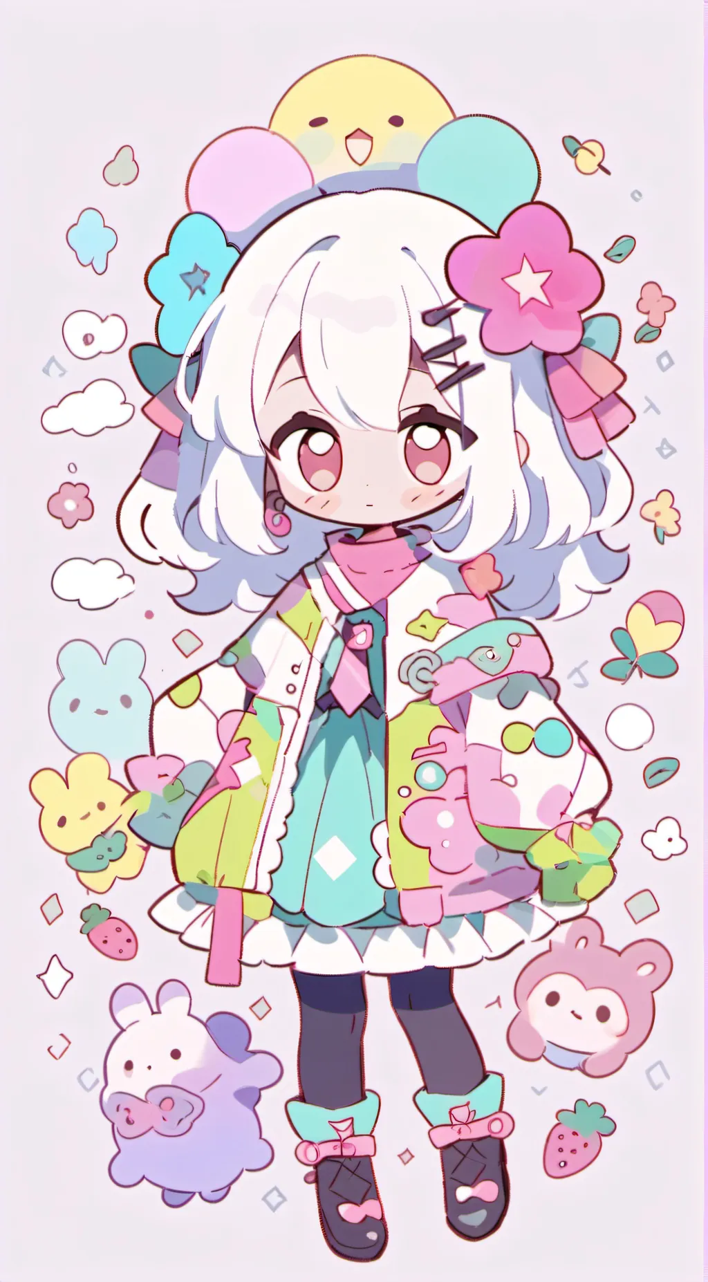 ai character: Miss circle background