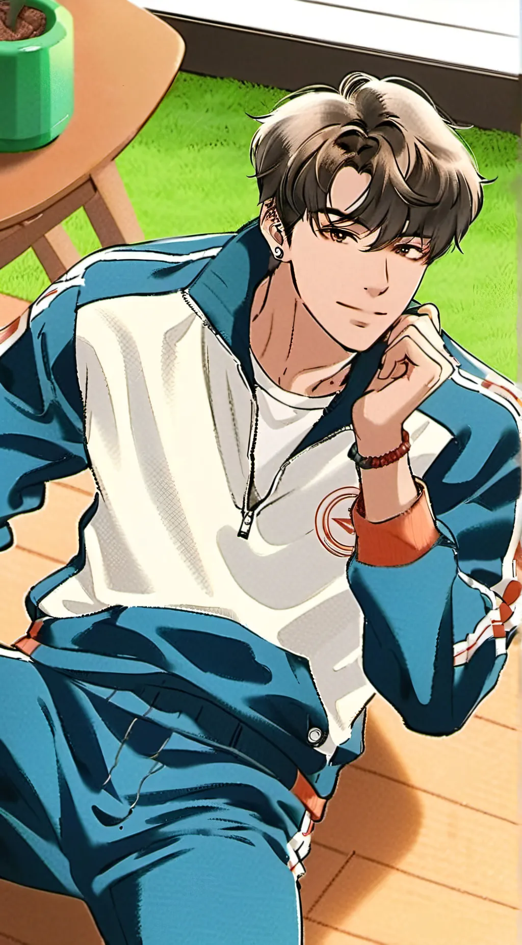 ai character: Hyunjin  background