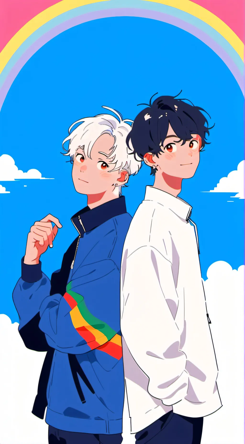 ai character: Nick and Charlie  background