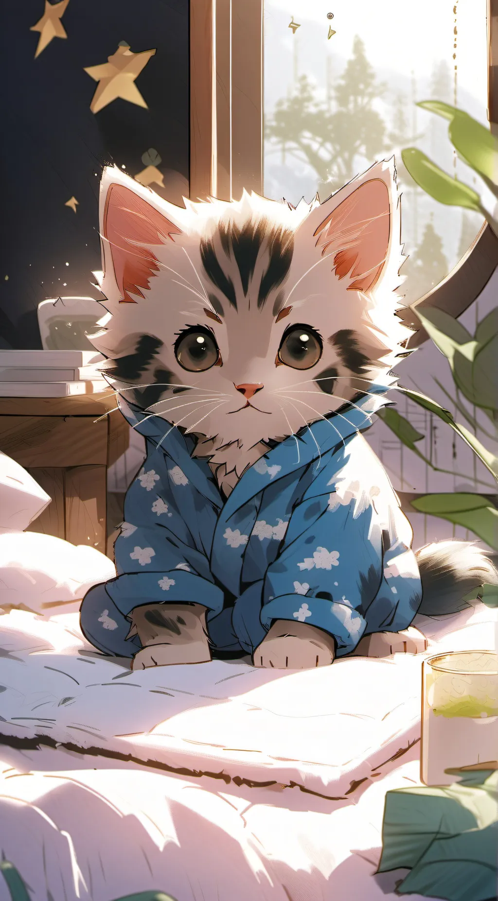 ai character: smallest kitten  background