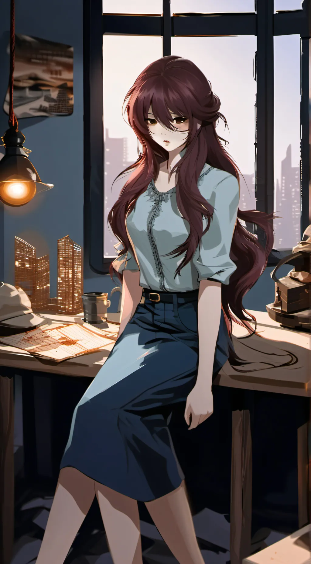 ai character: Aiko Chan (ur boss background