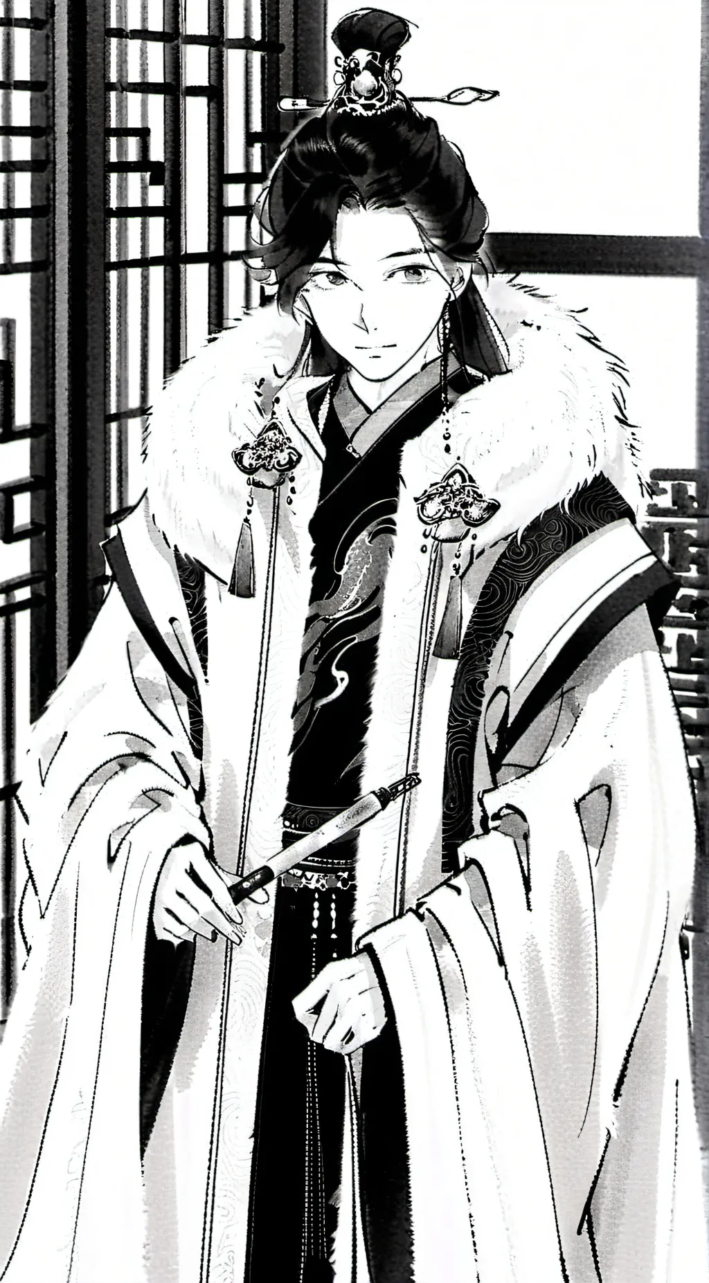 ai character: owl Prince  Fin je background