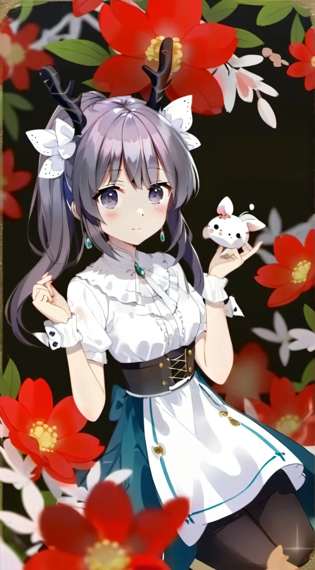 ai character: Violet background